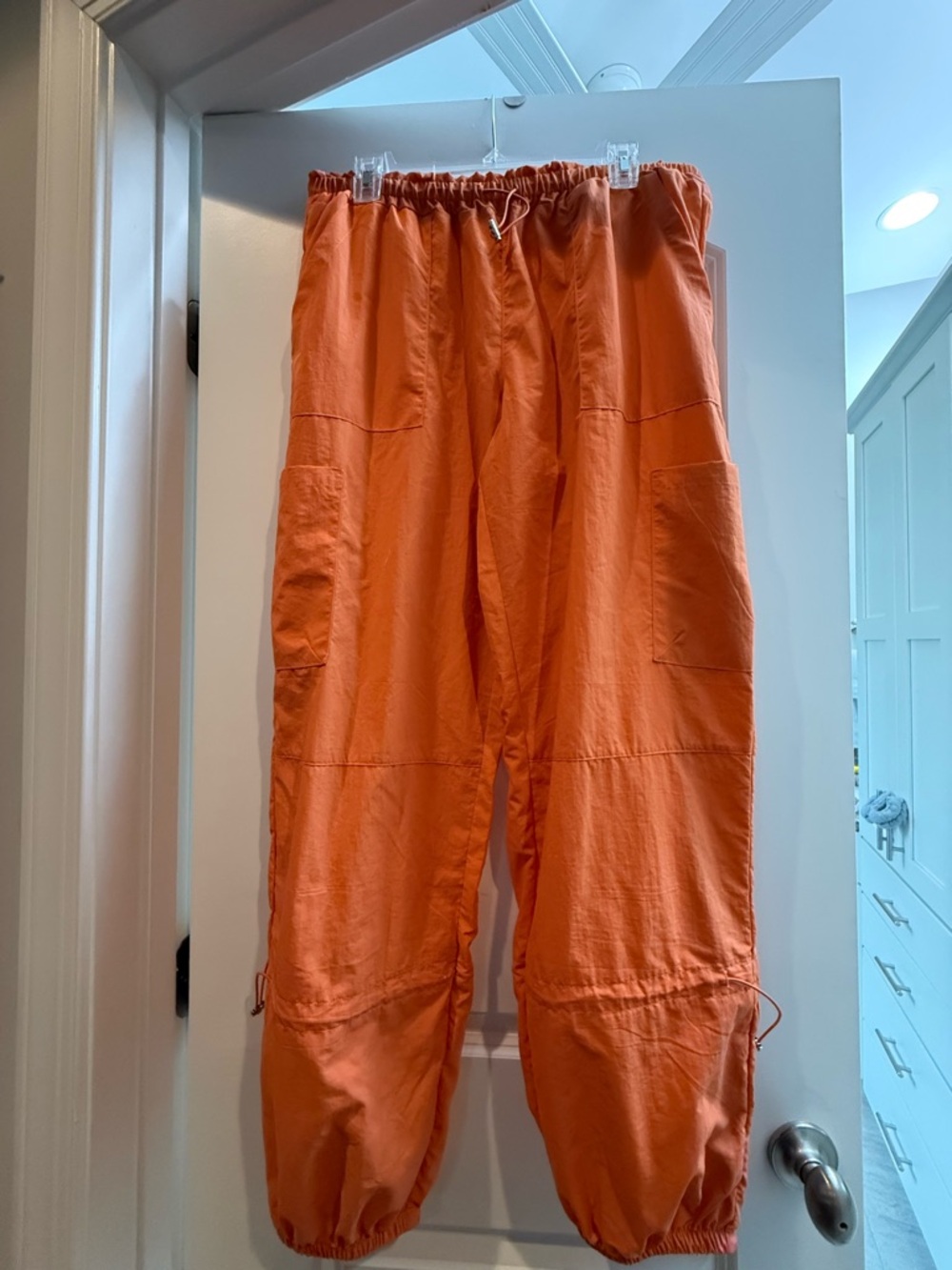Orange Women's Cargo Jogger Pants